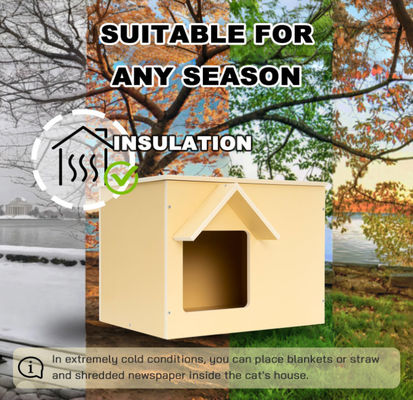 Hot Selling Outdoor Waterproof Feral Cat Shelter Wooden Stray Cat Condo Cat Houses