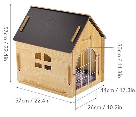 Hot Selling Indoor and Outdoor Breathable Dog Crate Wooden Pet House With Roof for Dogs
