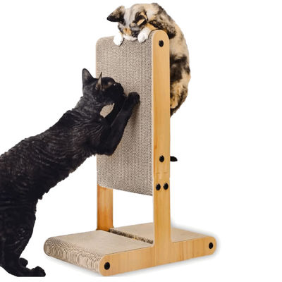 Wooden Double Sided Cat Scratch Furniture Indoor Wooden Cat Scratching Cardboard