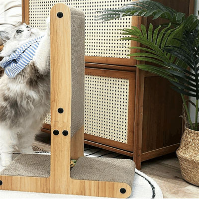 Wooden Double Sided Cat Scratch Furniture Indoor Wooden Cat Scratching Cardboard