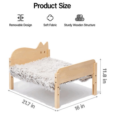 Wooden Small Cat Hammock Bed Indoor Cat Furniture Gift Pet Cat Bed Hammock
