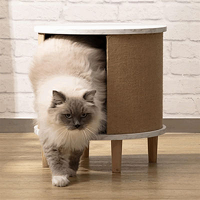 Modern Cat Furniture Small Wooden Cat House Indoor Nightstand Cat Furniture