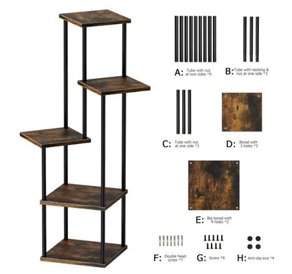Hot Selling 5 Tiered Elegant Metal Flower Shelf Corner Plant Stand Perfect Boho Decor Plant Stand Outdoor
