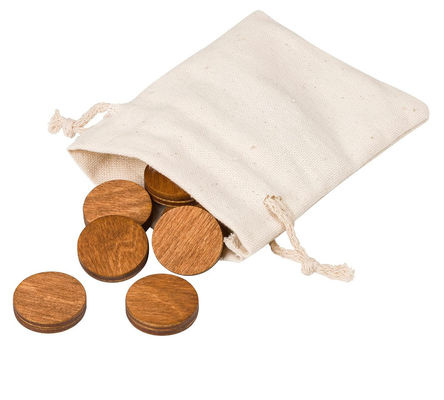 Hot Selling Rustic Creative 10 Pcs Handmade Round Brown Home Decorative Wooden Magnet for Fridge