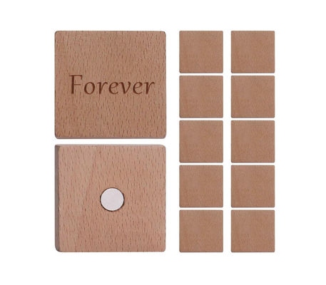 Best Selling Laser Engraving Blanks 12 Pcs Decorative Wooden Customize Refrigerator Magnets