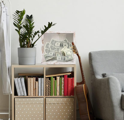 Best Selling Rustic White 8x8 Wood Display Case Shadow Box Frame Bulk Wholesale With Hd Glass