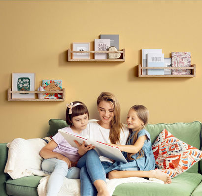 Set of 3 Simple yet Chic Kids Room Wall Mounted Nursery Bookshelf Wood Floating Shelves Kids Bedroom Toddler Room Decor