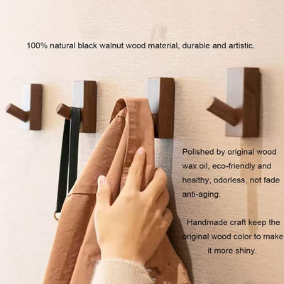 Best Selling Modern Wall Mount Handcrafted Durable Natural Ash Wood Wall Hook Hanging Clothes
