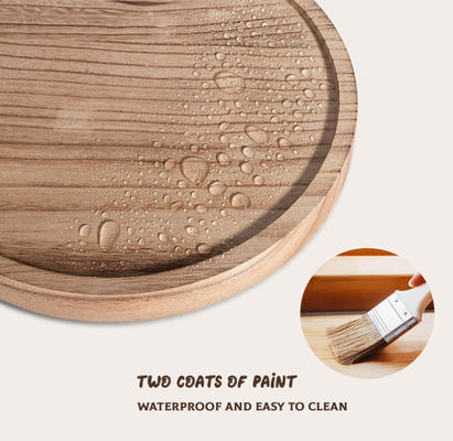 Best Selling Round Decorative Bathroom Counter Organizer Farmhouse Kitchen Decor Wooden Riser Wooden Food Tray