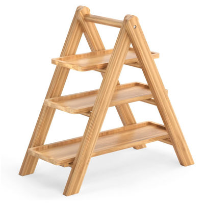 3 Tier Shabby Chic Solid Wood Versatile Tiered Tray Stand for Food Dessert Displays Weddings Events and Home Decor