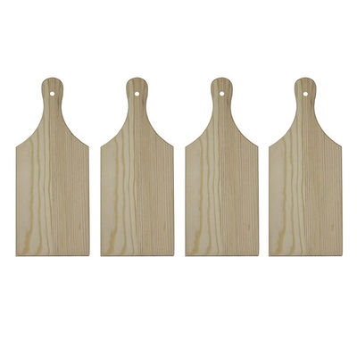 Cheap Wholesale Wood Trays Package of 4 Unfinished Wooden Mini Cutting Boards Decorating Crafting Tray