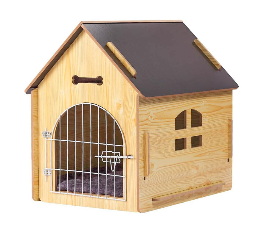 Hot Selling Indoor and Outdoor Breathable Dog Crate Wooden Pet House With Roof for Dogs